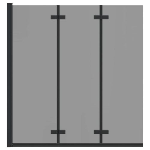  Zuhanybeépítés Fekete 130 x 138 cm ESG üveg és alumínium