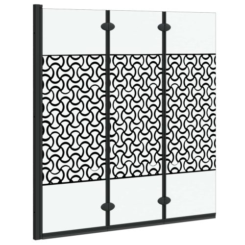 Zuhanybeépítés Fekete és Átlátszó 130 x 130 cm edzett üveg