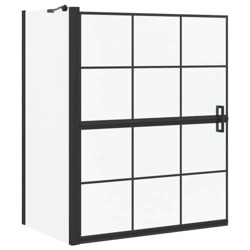  Fürdő Zuhany Képernyő Fekete és átlátszó 100 x 67 x 129.5 cm