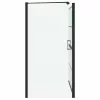  Fürdő Zuhany Képernyő Fekete és átlátszó 100 x 67 x 129.5 cm