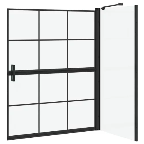  Fürdő Zuhany Képernyő Fekete és átlátszó 100 x 67 x 129.5 cm