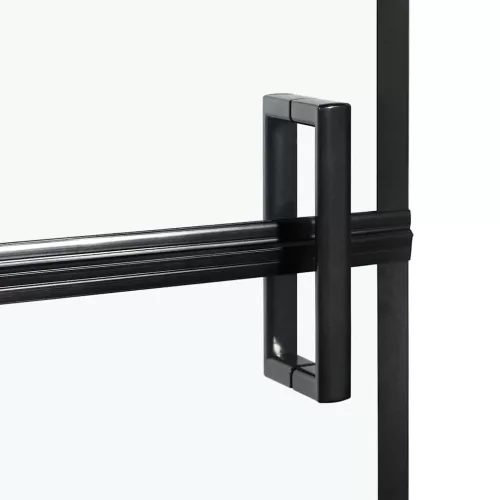  Fürdő Zuhany Képernyő Fekete és átlátszó 100 x 67 x 129.5 cm