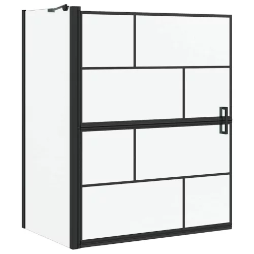  Fürdő Zuhany Képernyő Fekete és átlátszó 100 x 67 x 129.5 cm