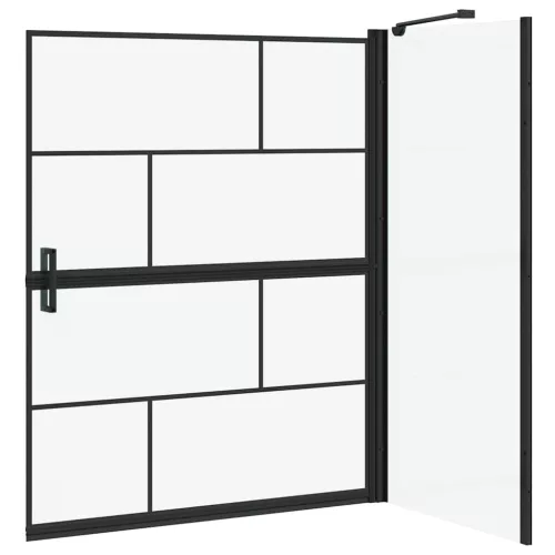  Fürdő Zuhany Képernyő Fekete és átlátszó 100 x 67 x 129.5 cm