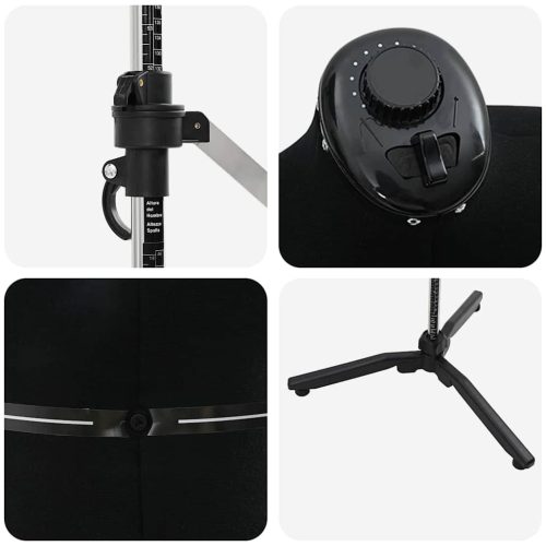  Állítható ruha forma női Fekete m Bársony