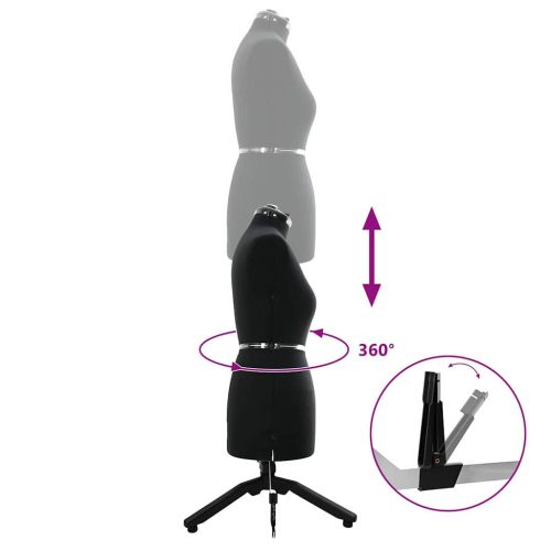  Állítható ruha forma női Fekete m Bársony