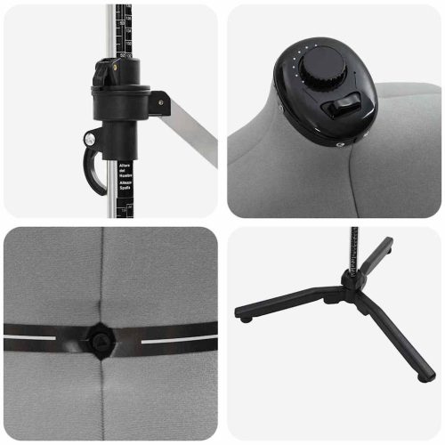  Állítható ruha forma női Szürke m Bársony