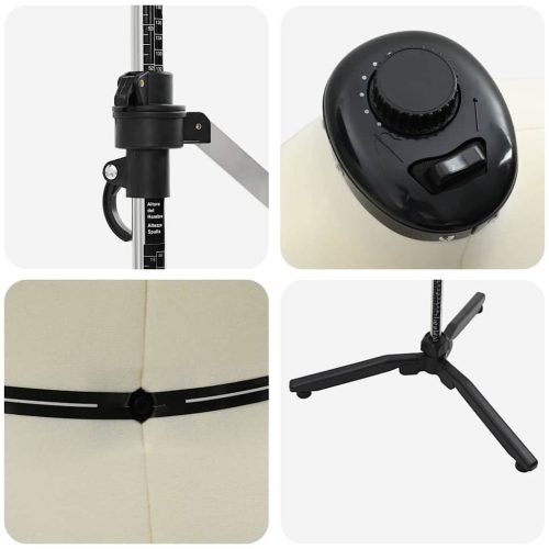  Állítható ruha forma női Krém l Bársony