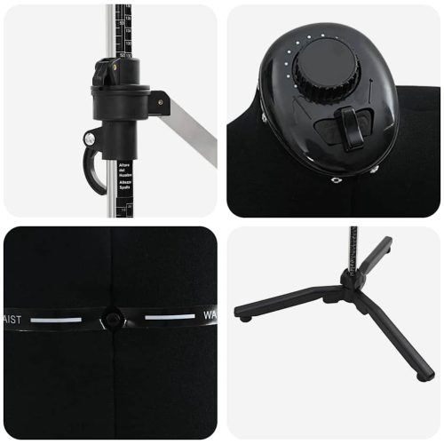  Állítható ruha forma női Fekete l Bársony