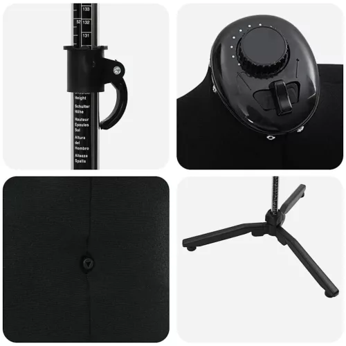  Állítható ruha forma női Fekete 37,5-45,5 inch szövet