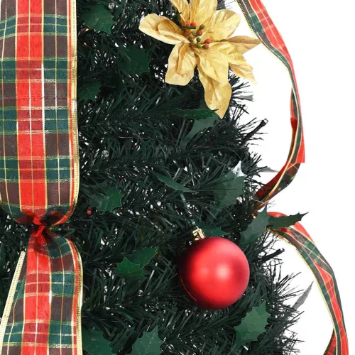  Mű karácsonyfa 50 LED-del állvánnyal Zöld 120 cm PVC