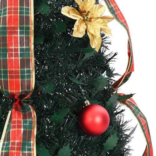  Mű karácsonyfa 100 LED-del állvánnyal Zöld 150 cm PVC