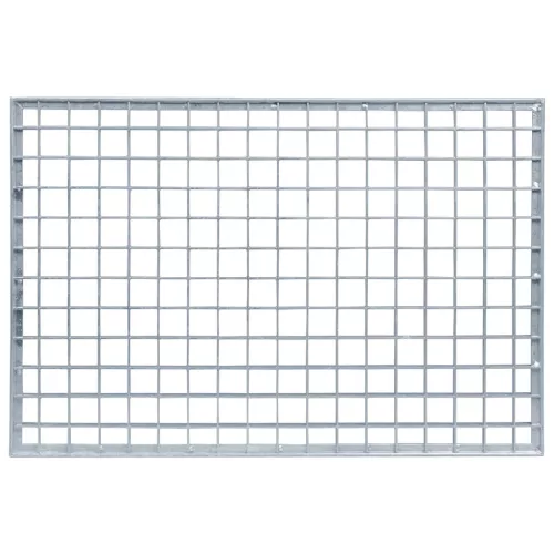  Rács Ezüst 60 x 40 x 2 cm Forró-galvanizált Acél