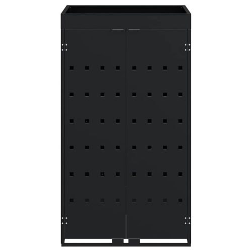  Kukás Tároló Virágzó Tetővel Egyszemélyes 240L Kukához Fekete