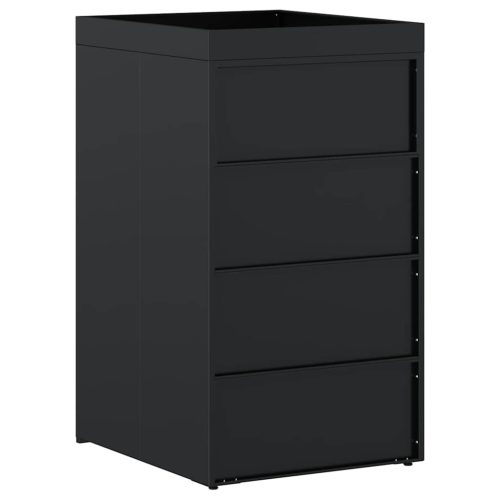  Kukás Tároló Virágzó Tetővel Egyszemélyes 240L Kukához Fekete