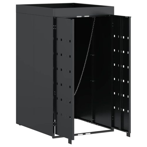  Kukás Tároló Virágzó Tetővel Egyszemélyes 240L Kukához Antracit