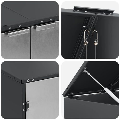  Hulladékgyűjtő tároló gázliftinges fedéllel 240L-es kukához