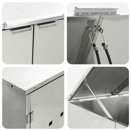  Hulladékgyűjtő tároló gázliftinges fedéllel 240L-es kukához