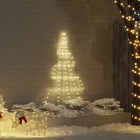  LED Karácsonyi Fenyő 112 LED-del Meleg fehér 511 cm Fém
