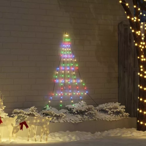  LED Karácsonyi Fenyő 112 LED-del Sokszínű 511 cm Fém