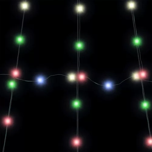  LED Karácsonyi Fenyő 112 LED-del Sokszínű 511 cm Fém