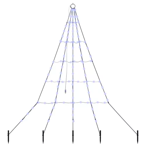  LED Karácsonyi Fenyő 112 LED-del Kék 511 cm Fém