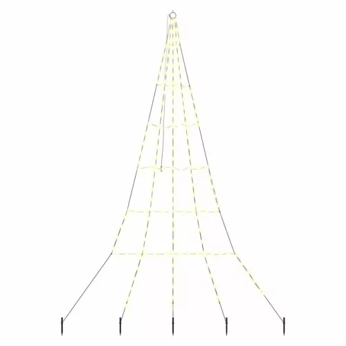  LED Karácsonyi Fenyő 168 LED-del Meleg fehér 511 cm Fém