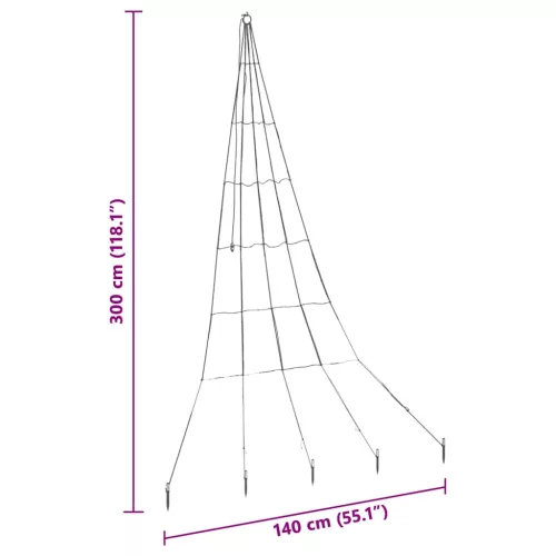  LED Karácsonyi Fenyő 168 LED-del Sokszínű 511 cm Fém