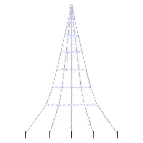  LED Karácsonyi Fenyő 168 LED-del Kék 511 cm Fém