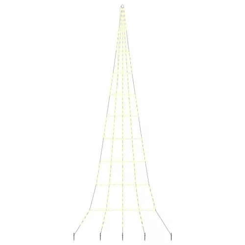  LED Karácsonyi Fenyő 276 LED-del Meleg fehér 511 cm Fém