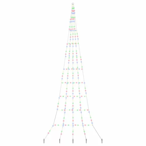  LED Karácsonyi Fenyő 276 LED-del Sokszínű 511 cm Fém