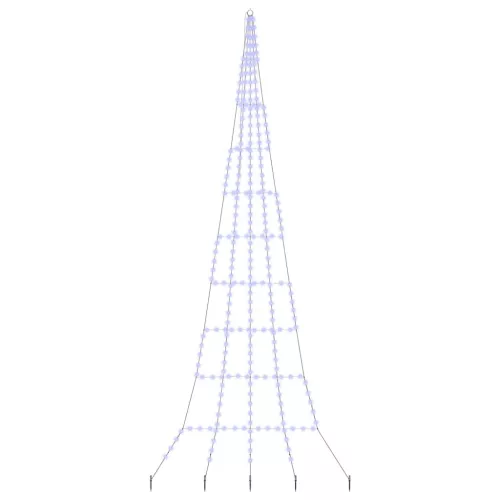  LED Karácsonyi Fenyő 276 LED-del Kék 511 cm Fém