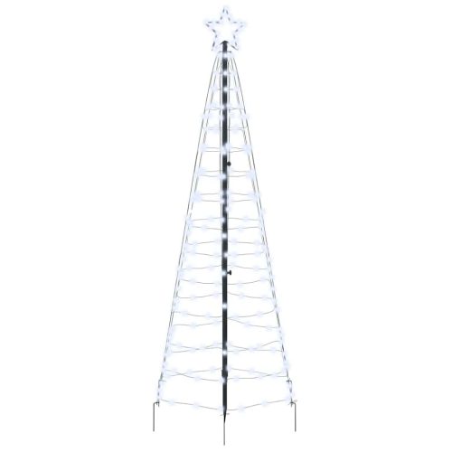  LED Karácsonyi Fenyő 390 LED-del Hideg fehér 250 cm Vas