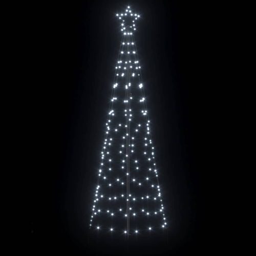  LED Karácsonyi Fenyő 390 LED-del Hideg fehér 250 cm Vas