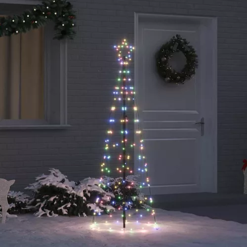 LED Karácsonyi Fenyő 390 LED-del Sokszínű 250 cm Vas