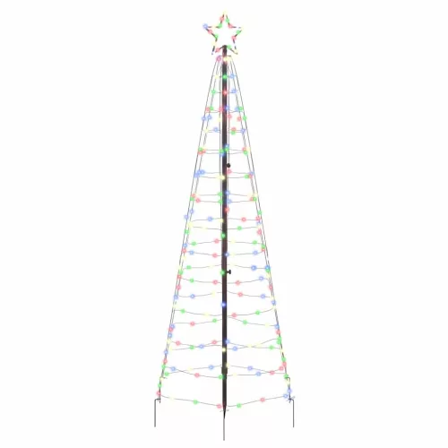  LED Karácsonyi Fenyő 390 LED-del Sokszínű 250 cm Vas