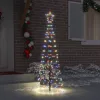  LED Karácsonyi Fenyő 390 LED-del Sokszínű 250 cm Vas