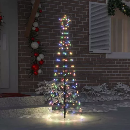  LED Karácsonyi Fenyő 390 LED-del Sokszínű 250 cm Vas