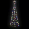  LED Karácsonyi Fenyő 390 LED-del Sokszínű 250 cm Vas