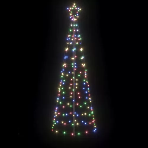  LED Karácsonyi Fenyő 390 LED-del Sokszínű 250 cm Vas