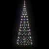  LED Karácsonyi Fenyő 390 LED-del Sokszínű 250 cm Vas