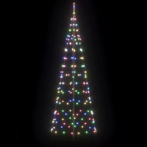  LED Karácsonyi Fenyő 390 LED-del Sokszínű 250 cm Vas