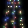  LED Karácsonyi Fenyő 390 LED-del Sokszínű 250 cm Vas