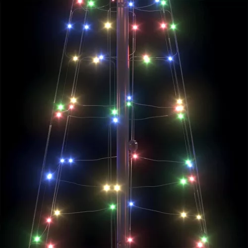  LED Karácsonyi Fenyő 390 LED-del Sokszínű 250 cm Vas