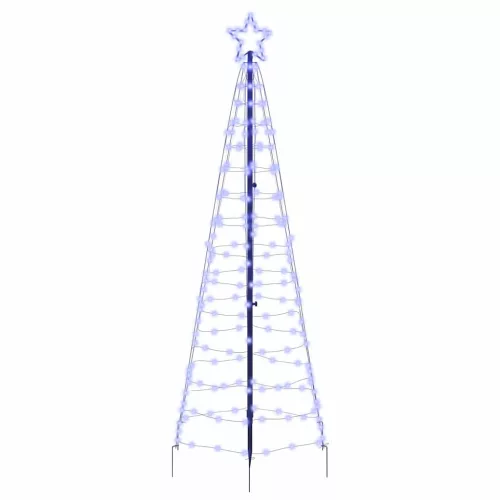  LED Karácsonyi Fenyő 390 LED-del Kék 250 cm Vas