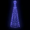  LED Karácsonyi Fenyő 390 LED-del Kék 250 cm Vas