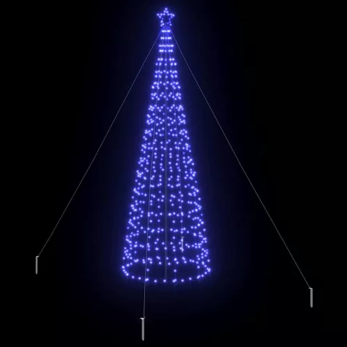  LED Karácsonyi Fenyő 800 LED-del Kék 400 cm Vas