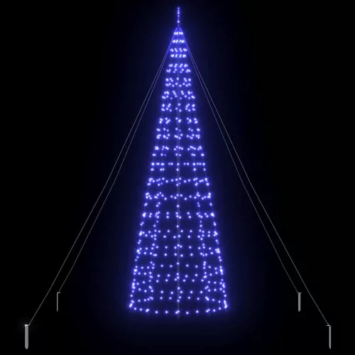  LED Karácsonyi Fenyő 800 LED-del Kék 400 cm Vas