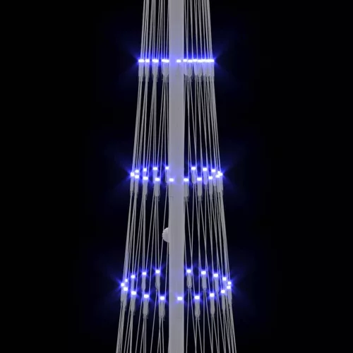  LED Karácsonyi Fenyő 230 LED-del Kék 138.5 x 138.5 x 399 cm Fém