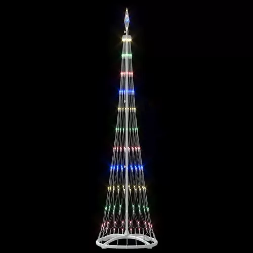  LED Karácsonyi Fenyő Sokszínű 138.5 x 138.5 x 399 cm Fém